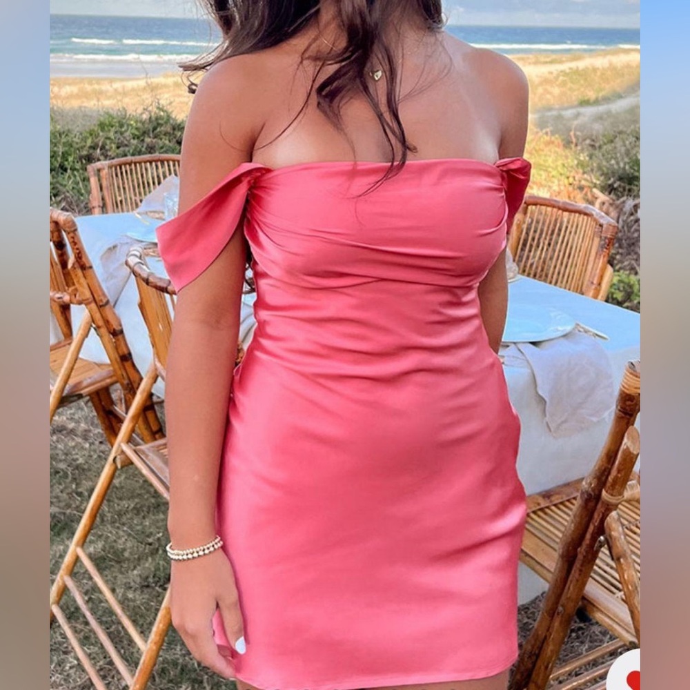 Beginning Boutique Pink Strapless Bodycon Dress
